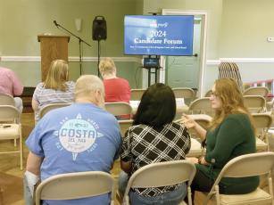 Gilmer County voters were able to hear more about candidates running in contested county election races at an April 22 forum hosted by the Gilmer Chamber. 